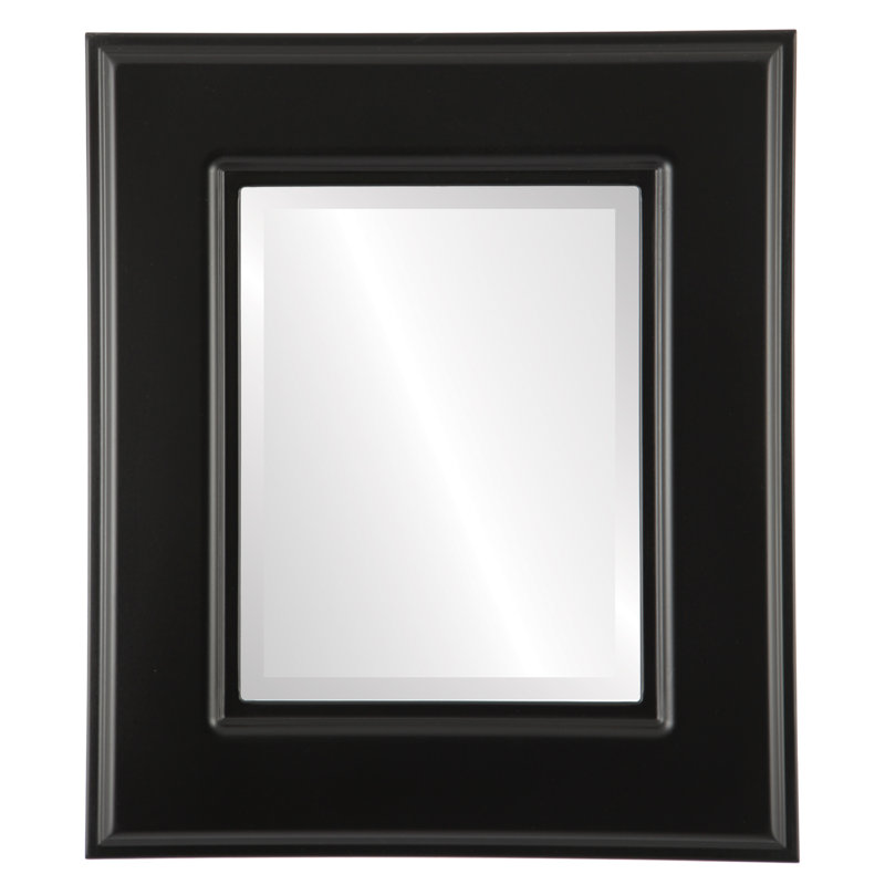 Miroir de salle de bain Woodley, Noir mat, H 23 po x l 19 po