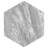 Marbilia Hex Bardiglio w/Biotech 11" x 13" Porcelain Marble Look Wall & Floor Tile