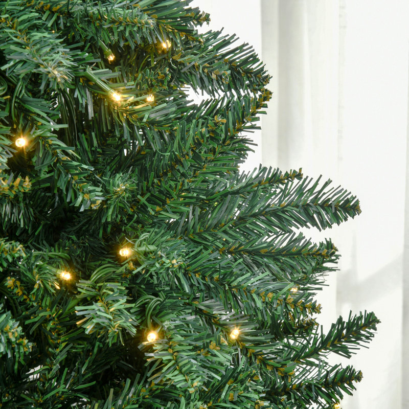 Sapin de Noël artificiel illuminé 7 pi avec branches réalistes, 700 lumières DEL chaudes et 2154 pointes