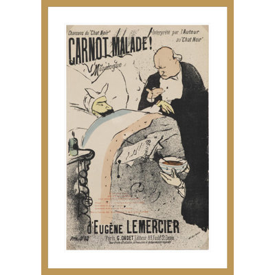 Feuille de musique pour Carnot Malade (Sick President Carnot) par Henri de Toulouse-Lautrec, impression giclée encadrée