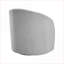 Fauteuil d'appoint pivotant tonneau gris clair, siège contemporain en bois massif pour salon, adultes