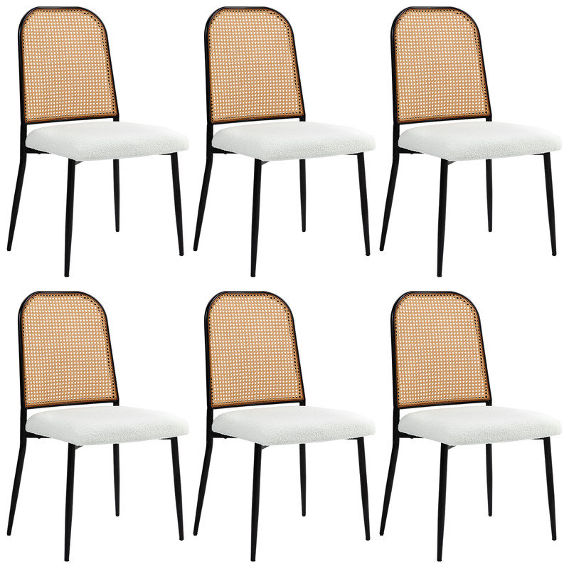 Chaise d'appoint en métal Calis, Blanc
