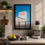 Peace Sign Under Sky Minimalist - Wrapped Canvas-1283663427-1283663437