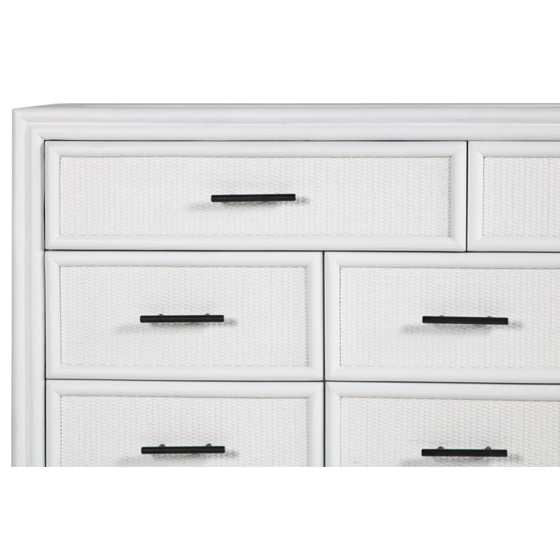 Aruba 8 - Drawer Dresser, White/Black