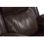 Causeuse inclinable électrique en cuir avec console Charlie, brun foncé