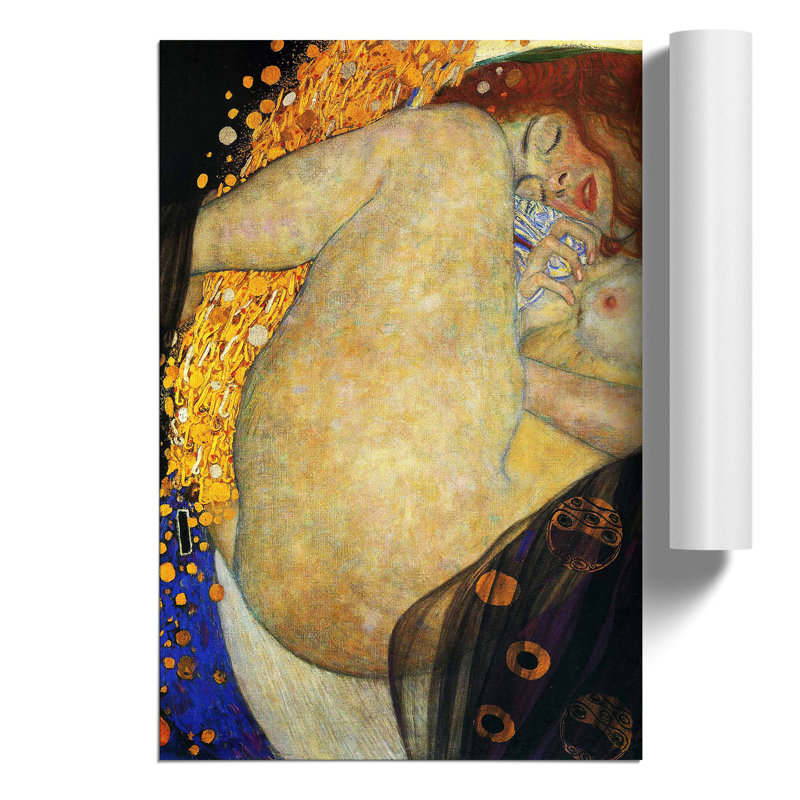 Danae by Gustav Klimt - Frameless Print, 42cm H x 30cm W x 0.1cm D