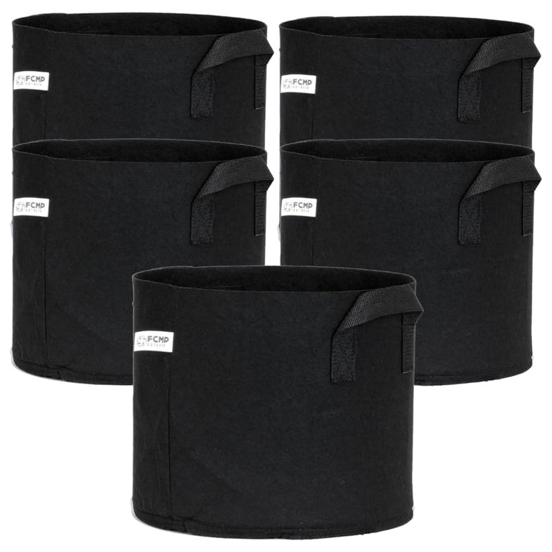 Pot Planter, Black, 9.84" H x 11.81" W x 11.81" D