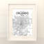 « orlando city map », reproduction d’impression sur affiche en tons-22633911