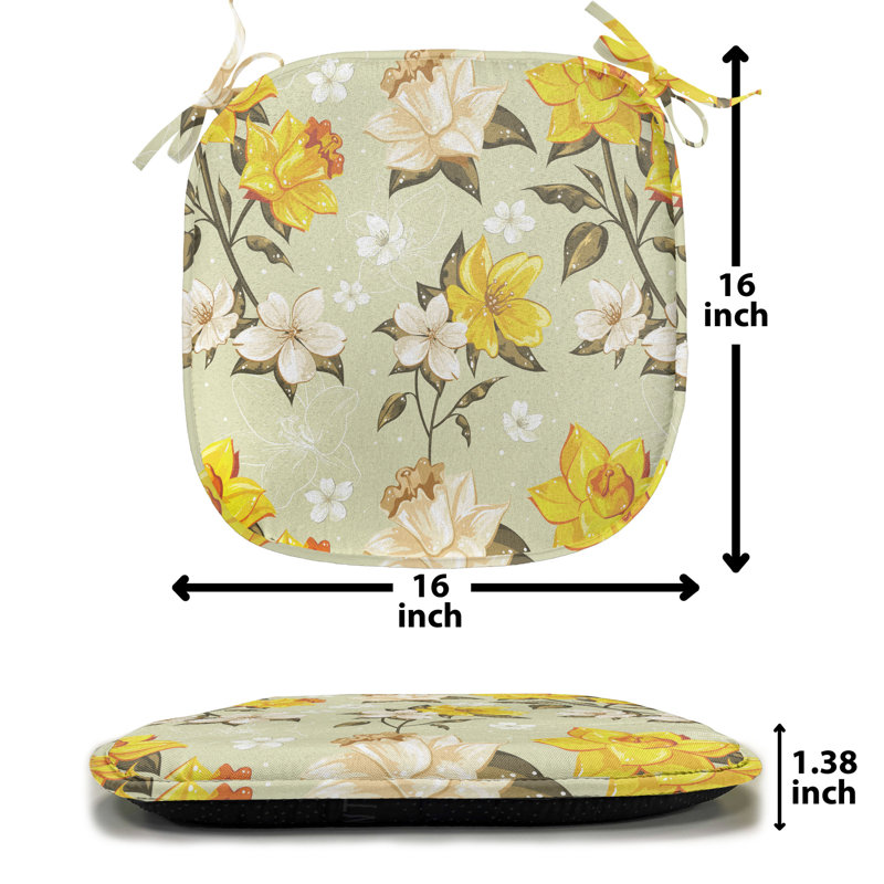 Coussin de siège intérieur / extérieur Classy Spring Narcissus Branch