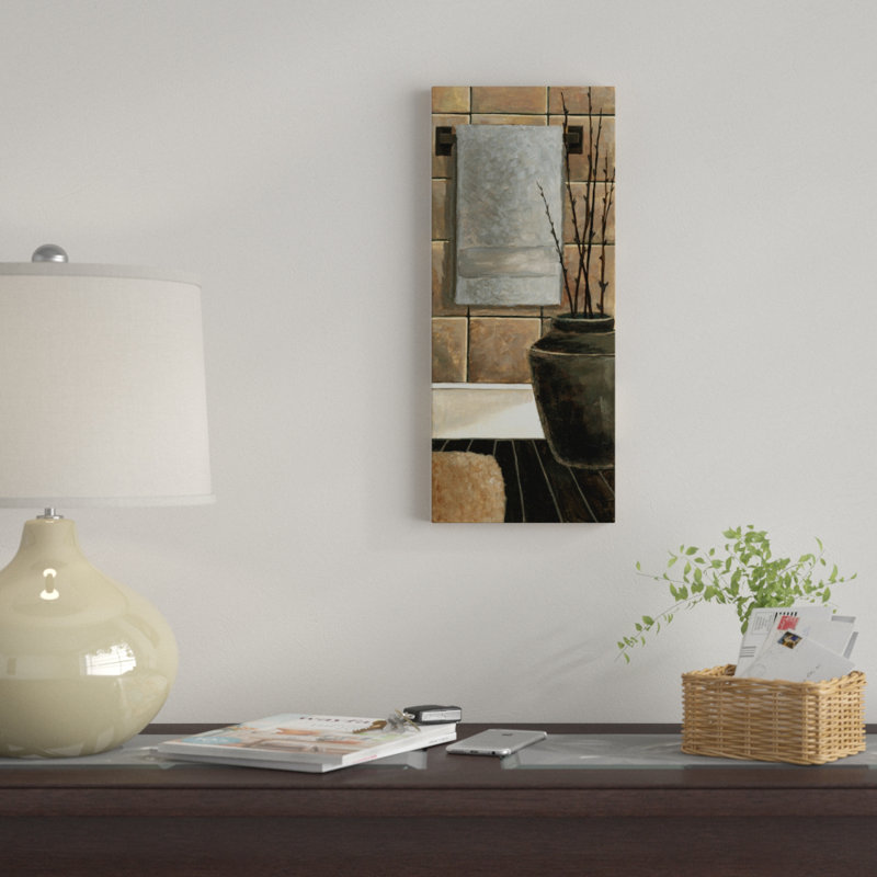 « modern bain panel ii », reproduction de peinture à l’acrylique sur toile tendue, H 47 po x l 20 po x P 2 po