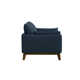 Navy Loveseat With Storage Tray Ottoman