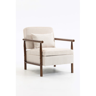 Mid Century Modern Accent Chair with Wood Frame