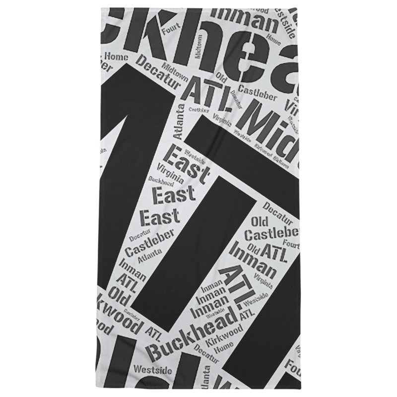 Bath Towel, Black, Poly/Cotton, Atlanta