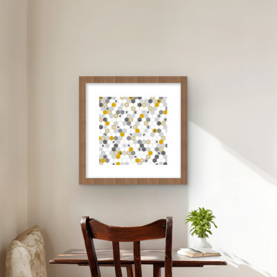 Beehive Pattern - Framed Matted Print for Kids Decor