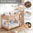 Bunk Bed Twin Over Twin With Ladder And Safety Guardrails, Solid Wood Low Bunk Beds Frame For Teens And Adults-736895004
