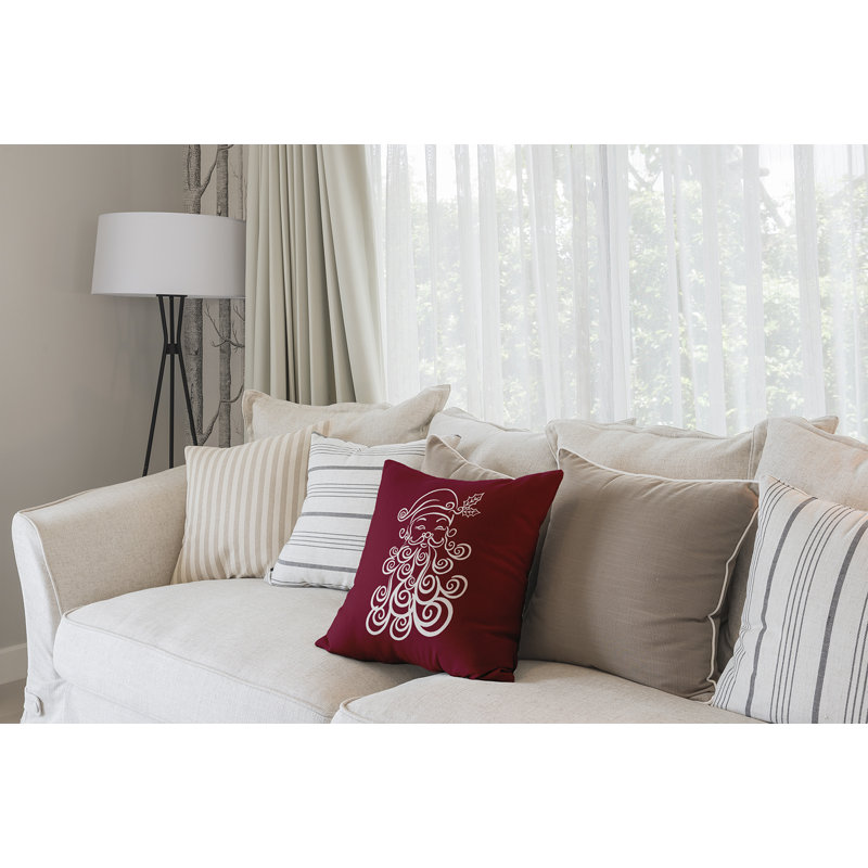 Housse de coussin carré et insert, 16 po x 16 po, Canneberge/bourgogne