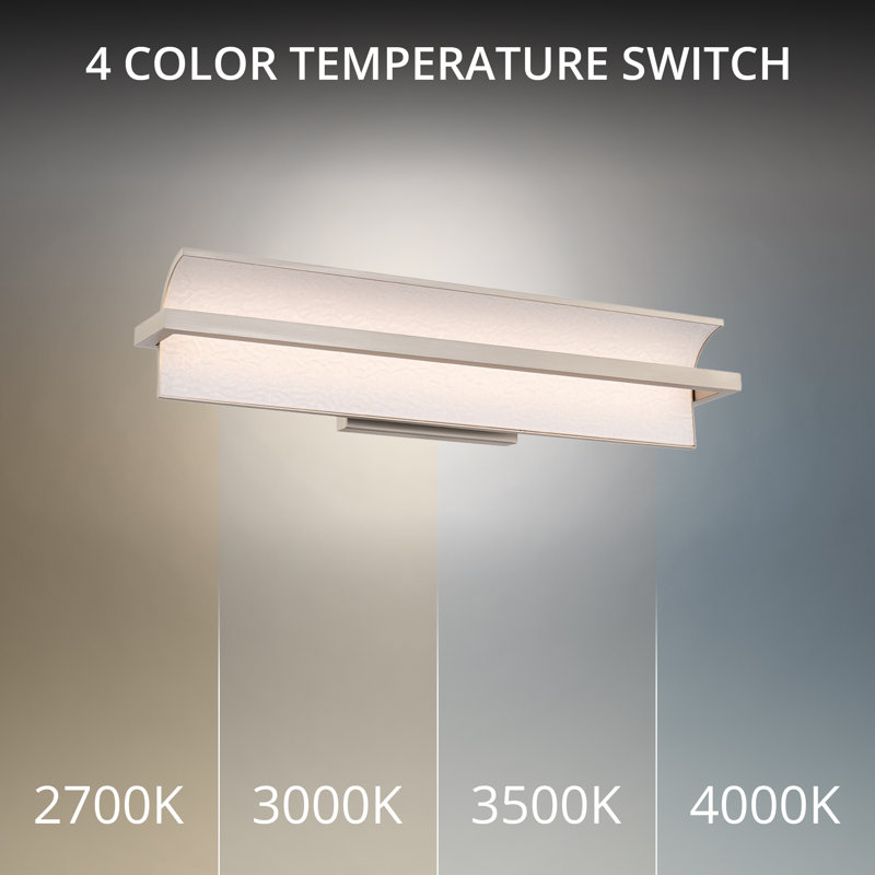 Shard 24" Dimmable LED Bath Vanity & Wall Light With Built In Color Temperature Switch from 2700K/3000K/3500K/4000K