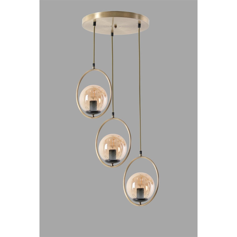 Culebra 3 - Light Cluster Pendant, Copper, Amber
