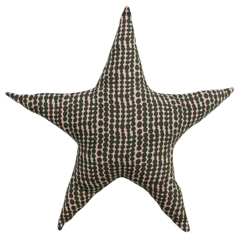 Annasha Polka Dots Novelty Cushion, Pink/Mustard