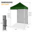 5 pi L 5 pi. D Tente escamotable en acier avec pare-soleil-110524453
