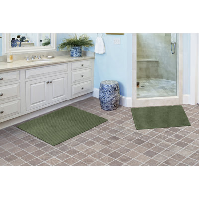 Ensemble de 2 tapis de bain en nylon avec envers antidérapant Viridian