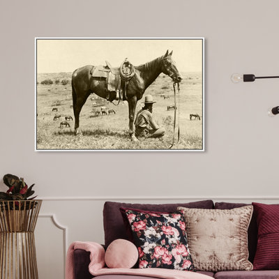 " Animals Cowboy IV, Cabin / Lodge Brown " by Oliver Gal