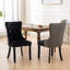 Chaises de salle à manger rembourrées en velours Contemporary-1015827007