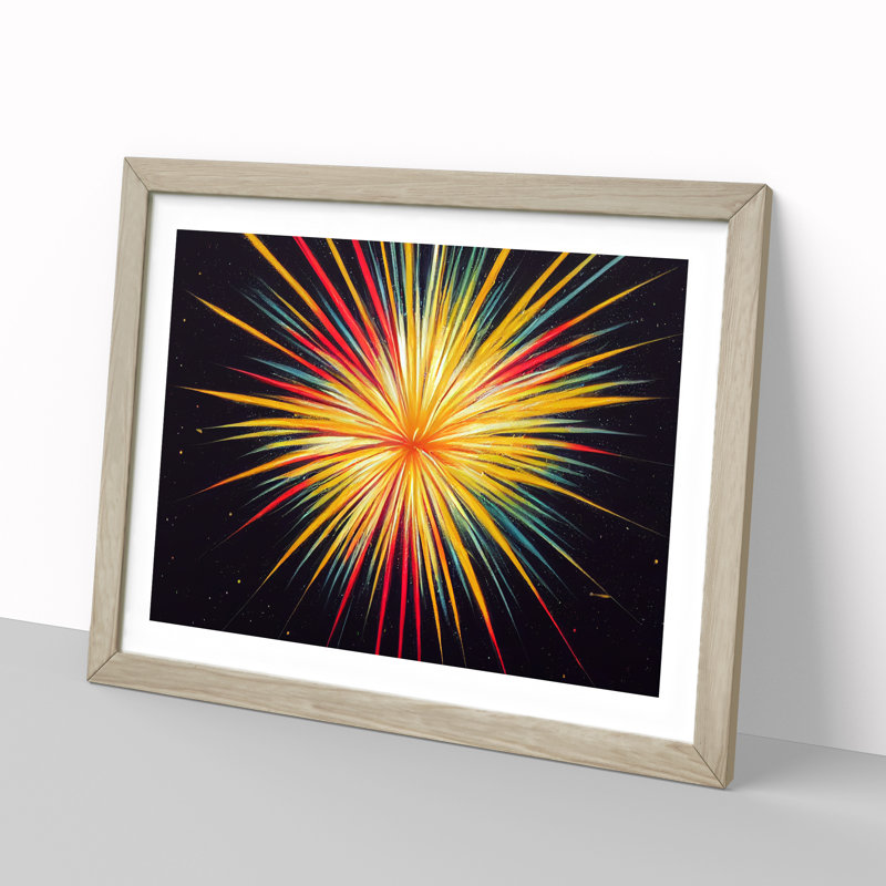 An Enchanting Firework - Framed Print, Oak