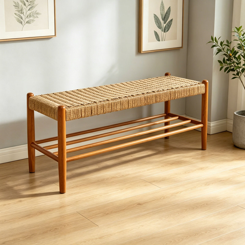 Banc de rangement simple pour chaussures de style italien, 15.75"H x  39.37"W x  13.39"D