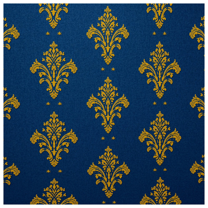 Couvertures dorées à motif damassé, 60in W x 80in H