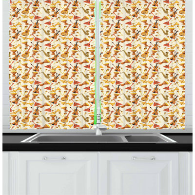 Jazz Tailored Kitchen Curtain