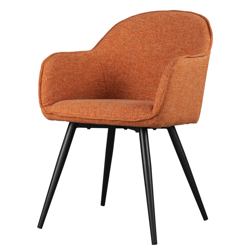 Veston 48cm H Polyester Blend Upholstered Armchair, Orange