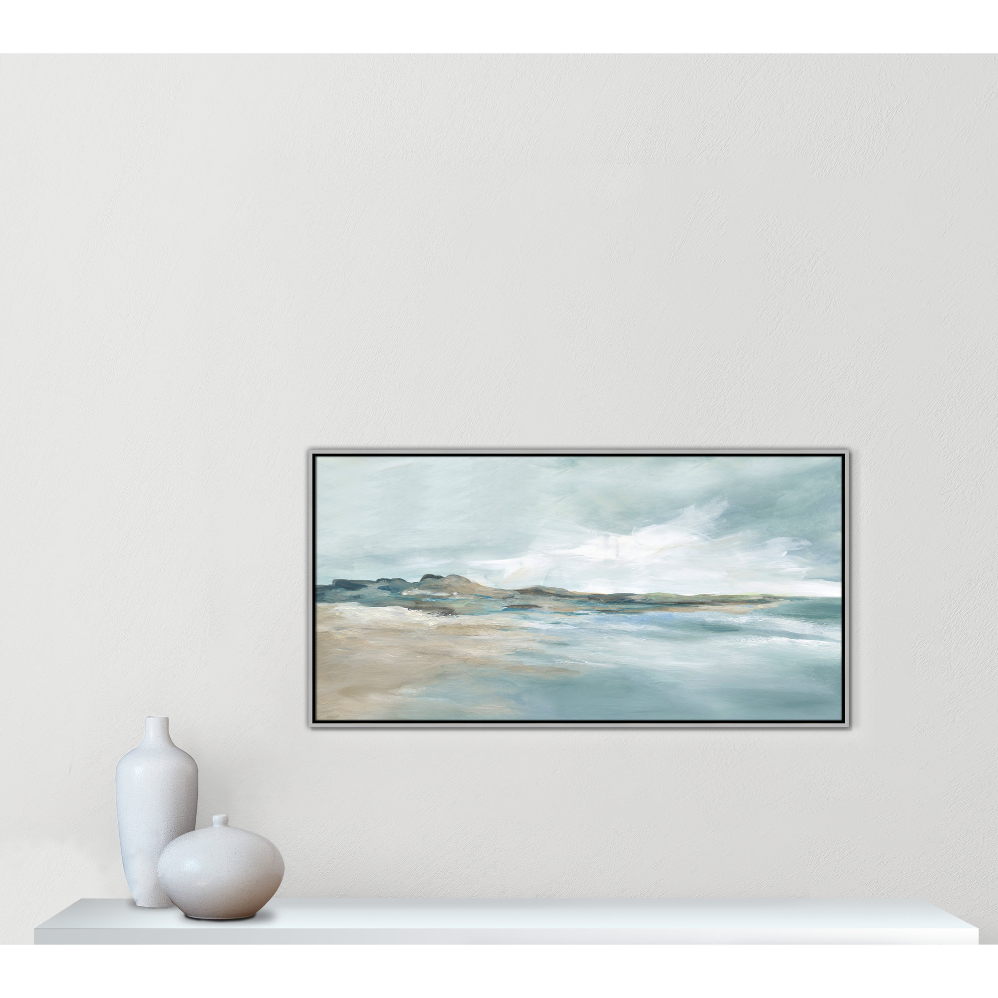 Sandpoint Print by Carol Robinson, 25.5" H x 49.5" W, Silver