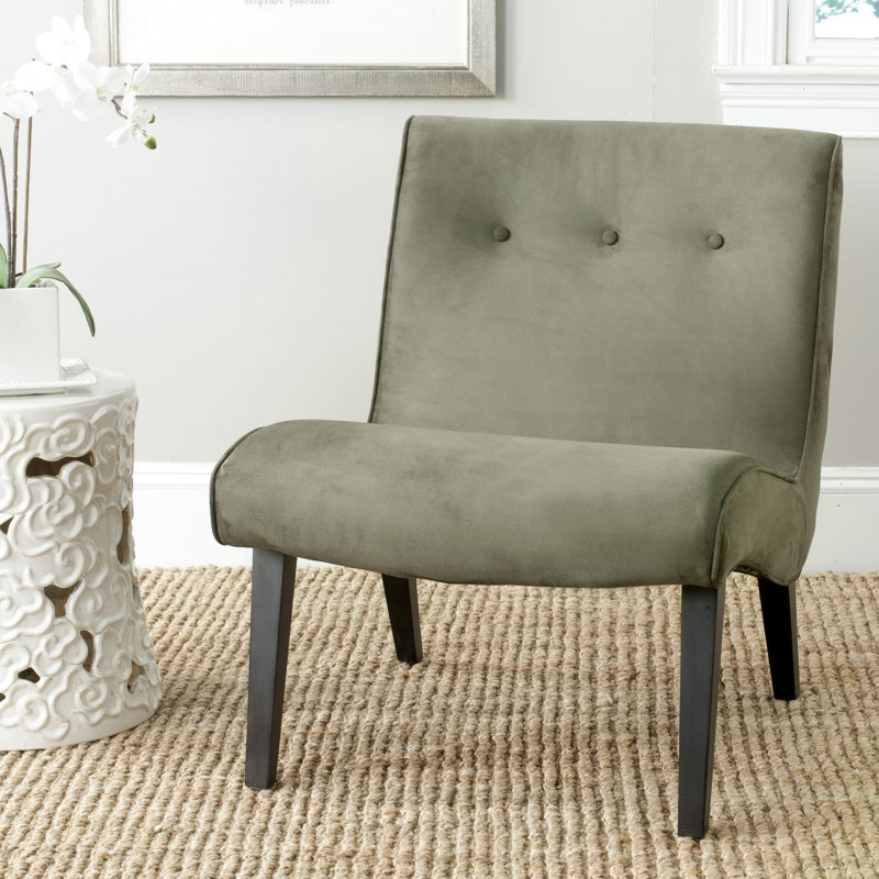 Upholstered Side Chair, Forest Green Velvet