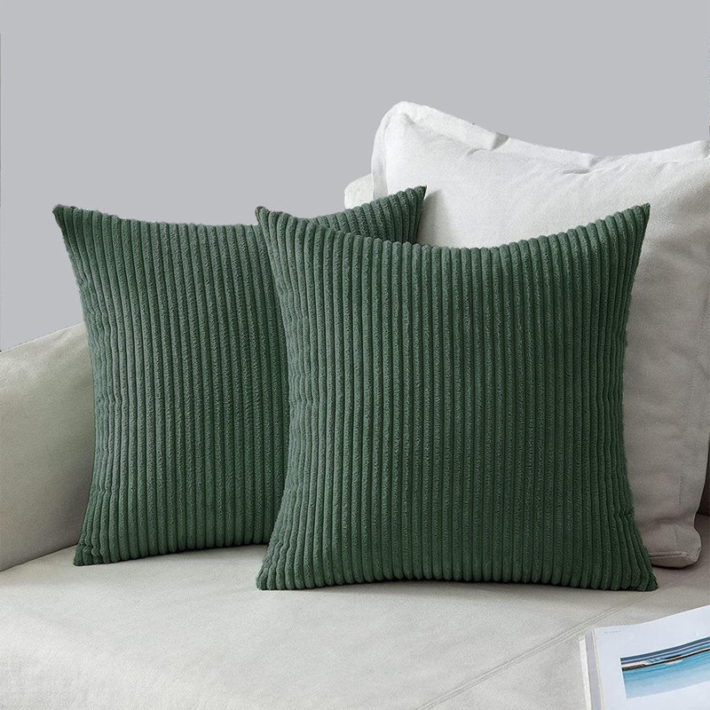 Cotton Square Cushion, Hunter Green