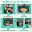 Parc pour animaux pliable à 3 zones avec litière séparée et aires d'alimentation, cage de chien et de chat en maille respirante pour l'intérieur et l'extérieur