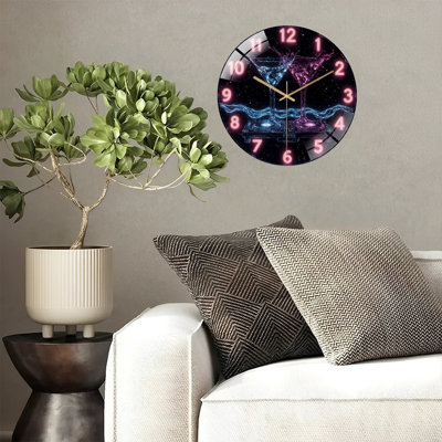 Horloge murale en verre Neon