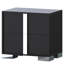 Table de chevet 2 tiroirs noire