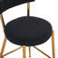 Ensemble de 4 tabourets de bar rembourrés en tissu moderne Teddy-495669584-495669591