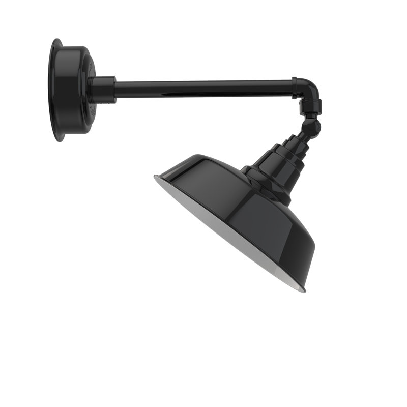 Luminaire de grange d’extérieur à del goodyear, Noir