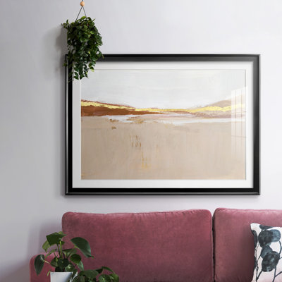 Gilded Expanse II - Cadre encadré avec cadre biseauté et verre