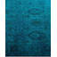 Tapis de couloir surteint de conception unique 2 pi 5 po x 9 pi 8 po bleu / noir / bleu sarcelle