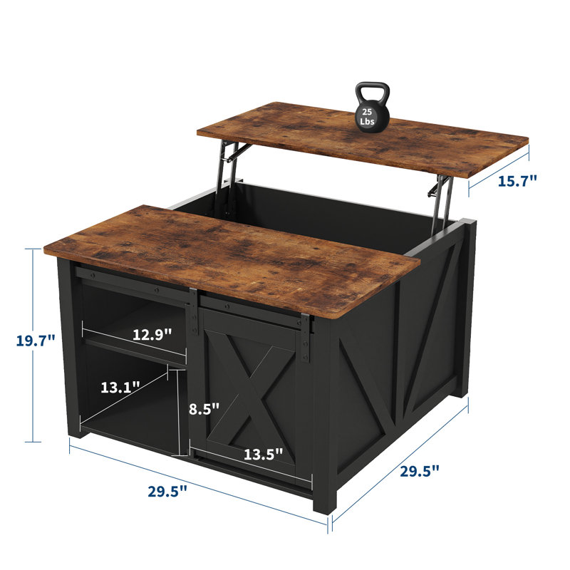 Table basse carrée 31,5 po Garvee