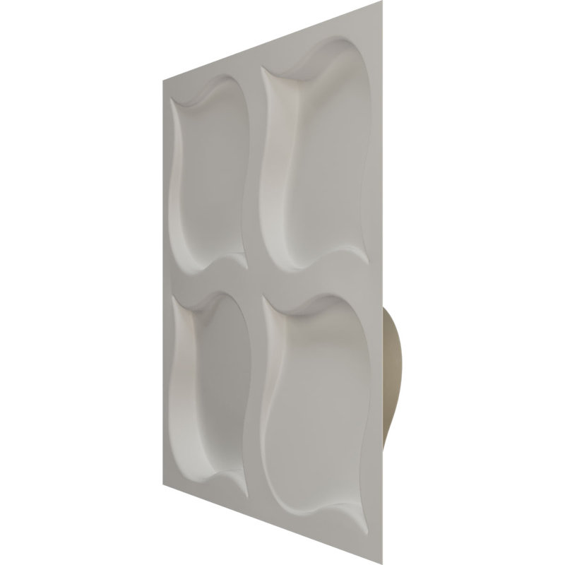 Panneau mural 3D décoratif Clover EnduraWall, Blanc fleur satiné UltraCover