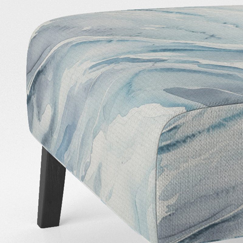 Fauteuil de chambre moderne rembourré Blue Whirlwind I