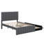 Lit plateforme tapissier avec lit gigogne et 3 tiroirs-1990273181