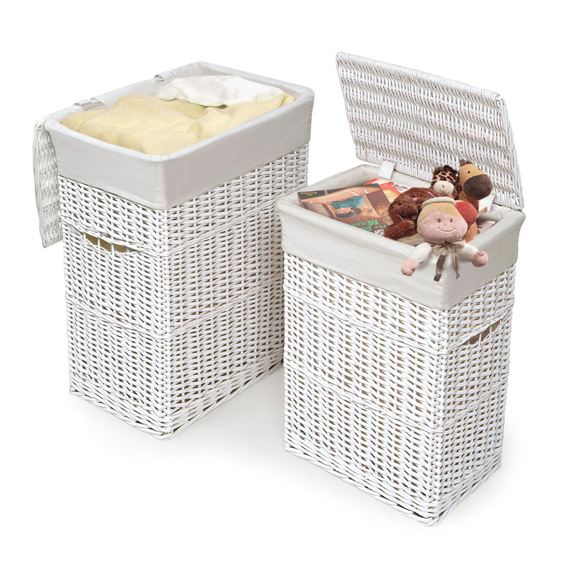 Laundry Set with Handles, White