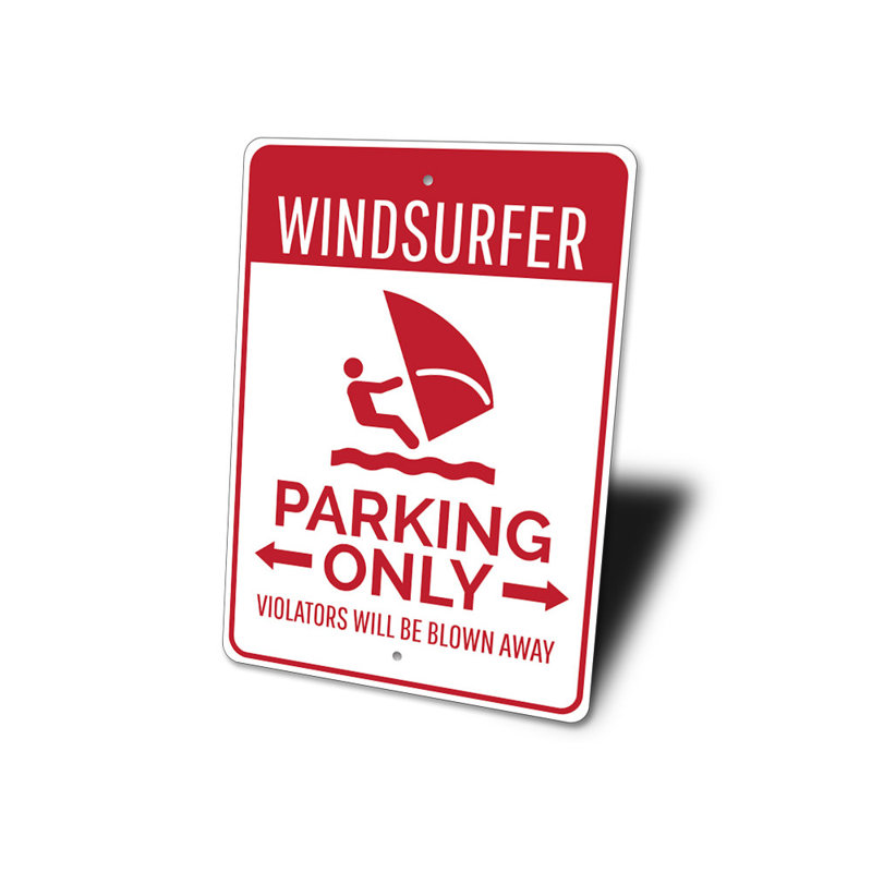 Enseigne de stationnement Windsurfer, H 12 po x l 18 po x P 0,04 po