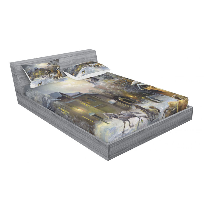 Microfiber Sheet Set, Queen Sheet Set + Fitted Sheet + 2 Pillowcases