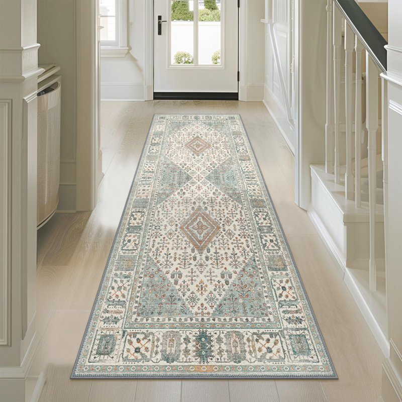 Oriental Machine Printed Indoor / Outdoor Area Rug, Runner 60 x 120cm